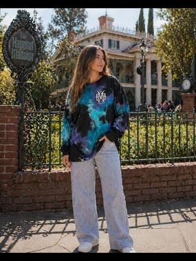 Disney Tie-Dye Long Sleeve Top - Teal, Purple, Black
